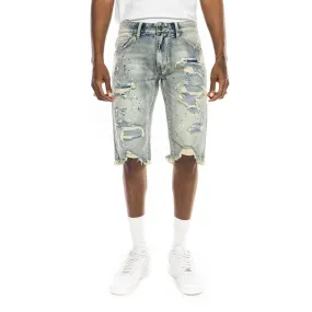 Slim Ripoff Semi Basic Jean Shorts - Hyster Blue